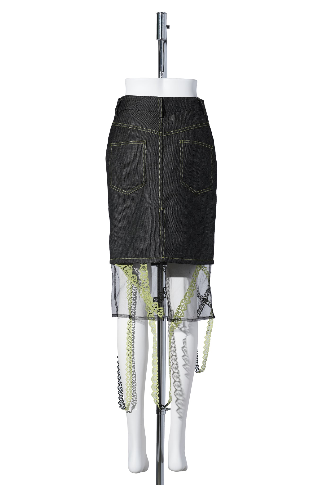 LASER LOVE PENCIL SKIRT / BLACK