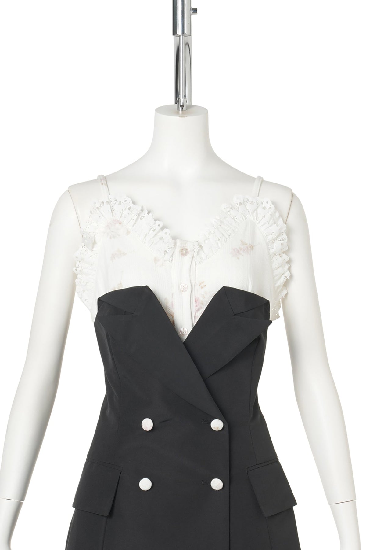 BLACK CAMISOLE / BLAZER DRESS / BLACK/IVORY