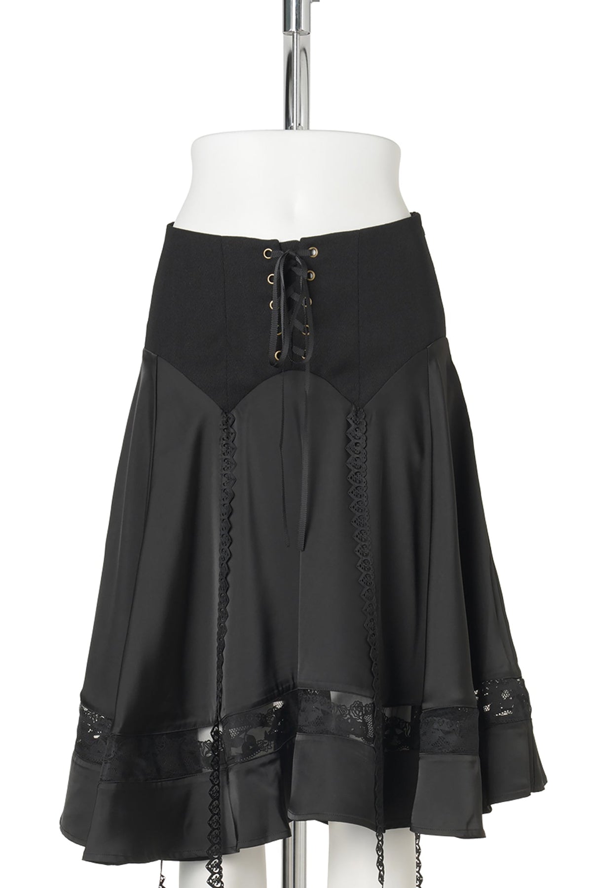 MIDNIGHT CORSET LACE SKIRT / BLACK