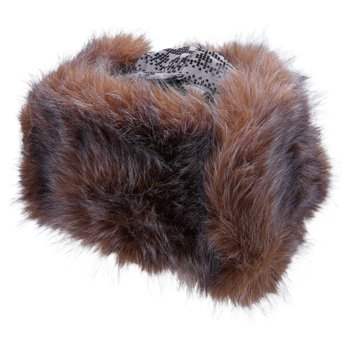 CHARCOAL ROSA JACQUARD / TRAPPER HAT / CHARCOAL/BLACK