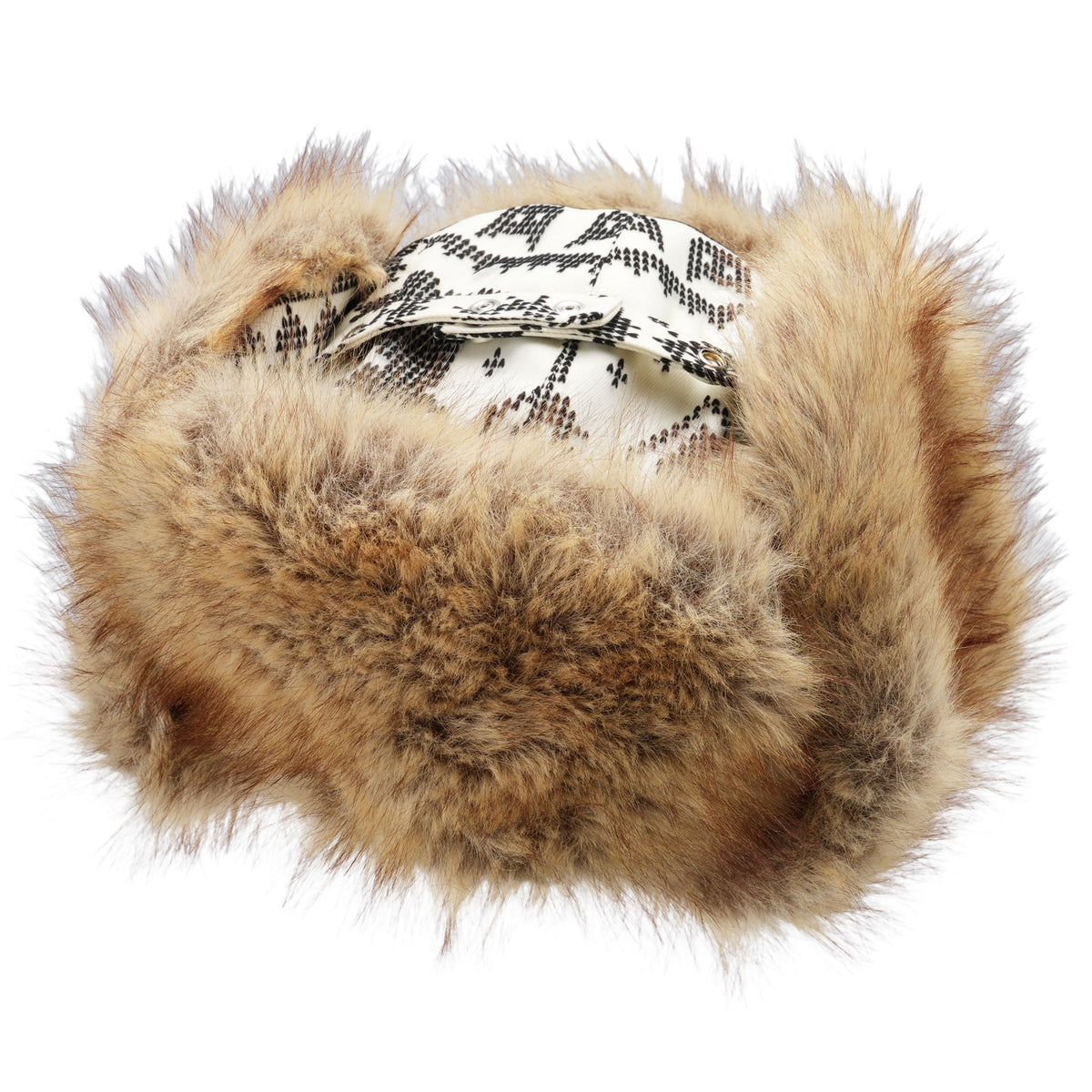 CREAM ROSA JACQUARD / TRAPPER HAT / IVORY/CHARCOAL