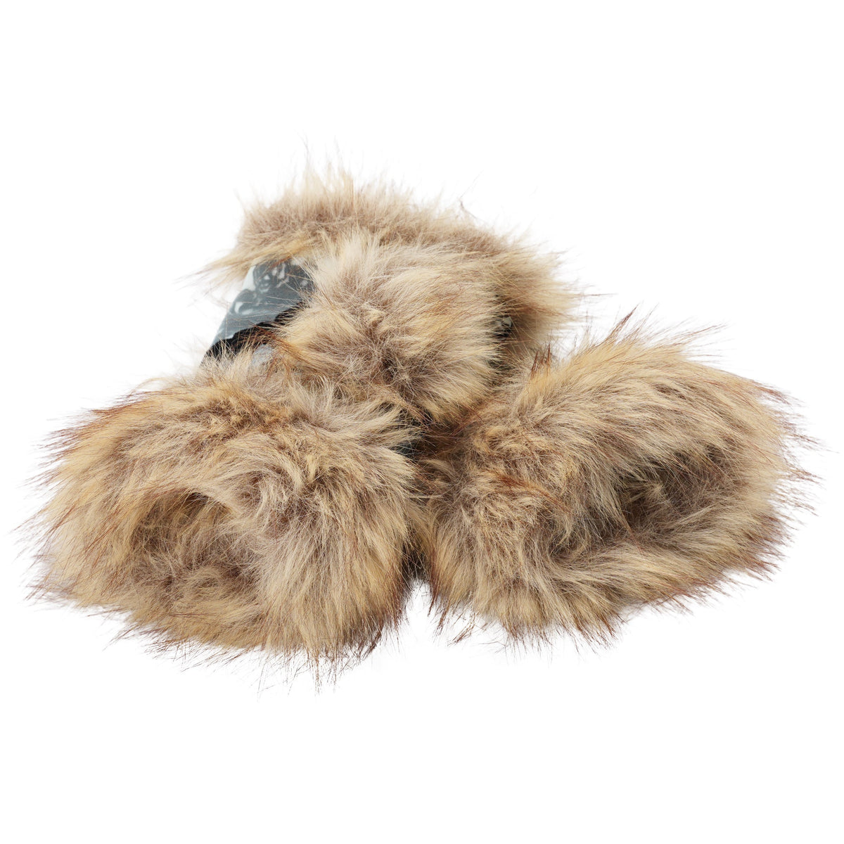 ROSA JACQUARD FUR WRIST WARMERS / BROWN