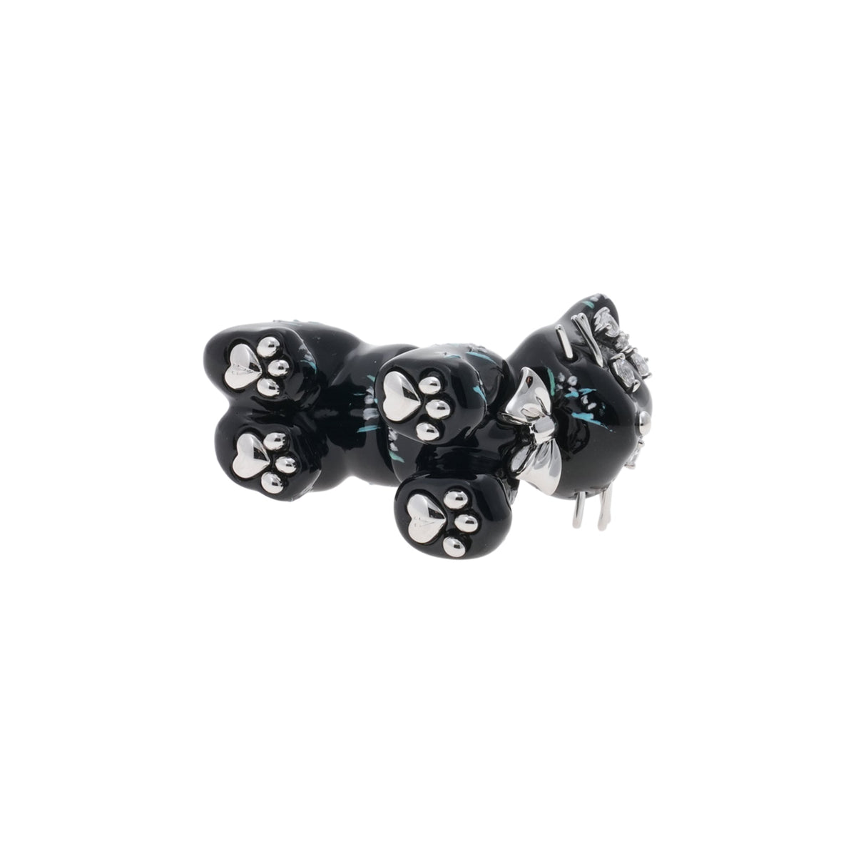 SPLIT KITTEN EARRING / BLACK