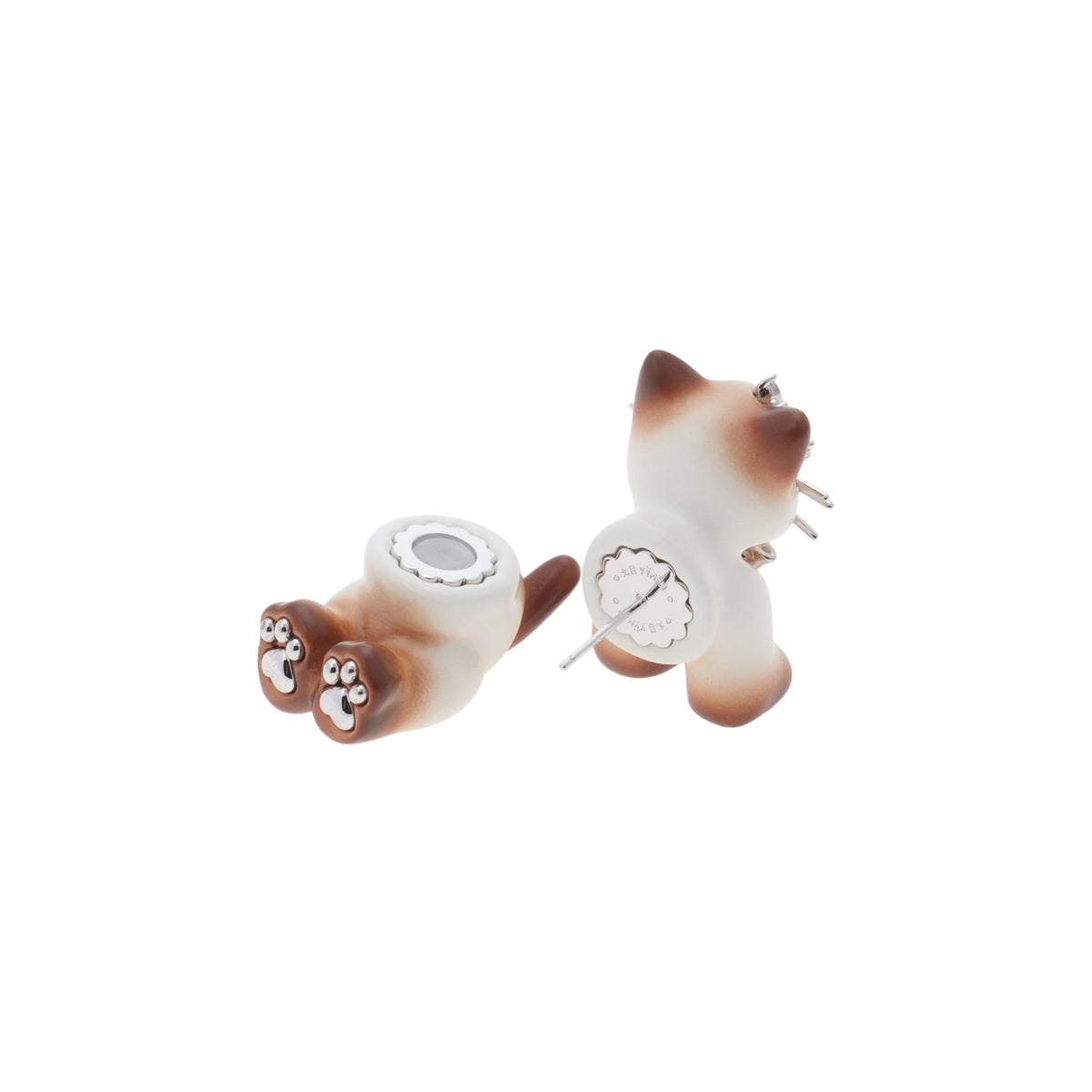 SPLIT KITTEN EARRING / BROWN