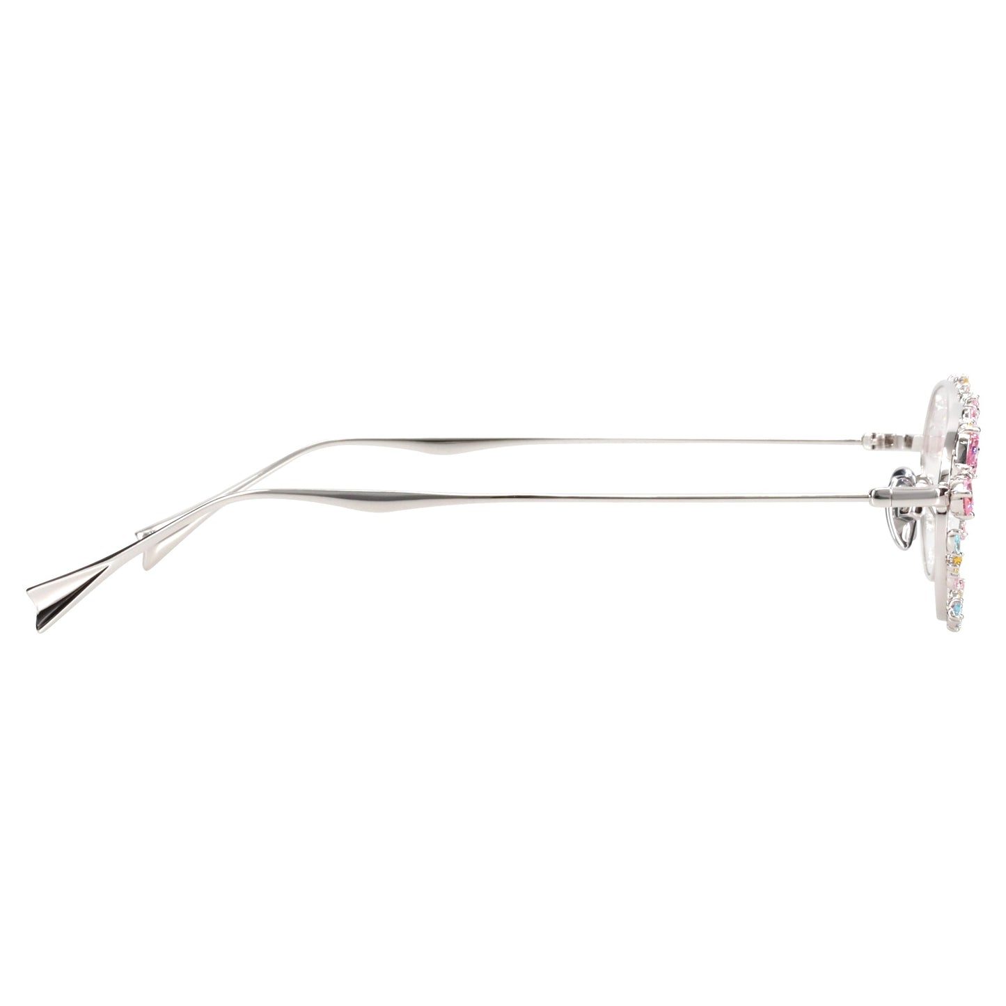 GEMSTONE-STUDDED METAL-FRAME GLASSES / MULTI-COLORED