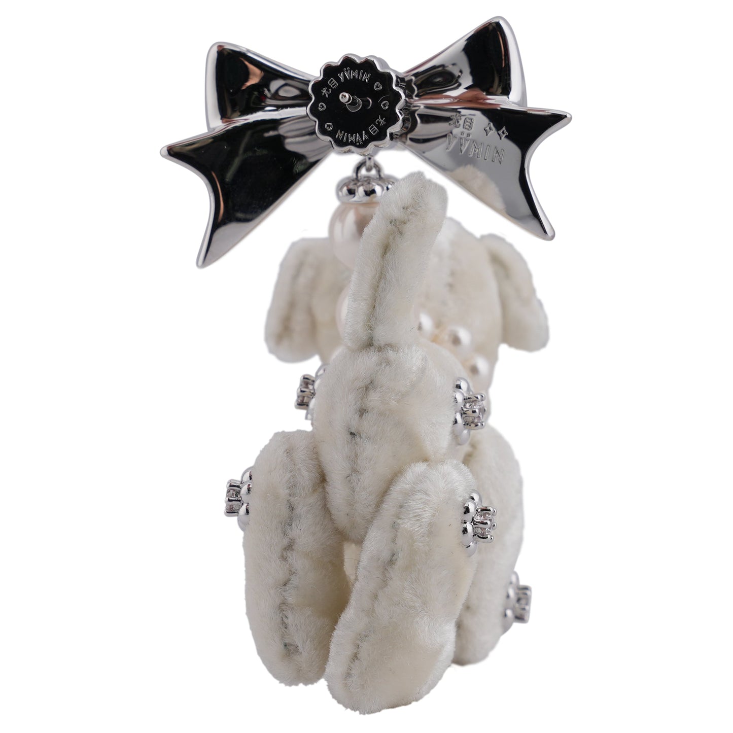 STAR POLKA DOT PUPPY DOLL EARRING / WHITE
