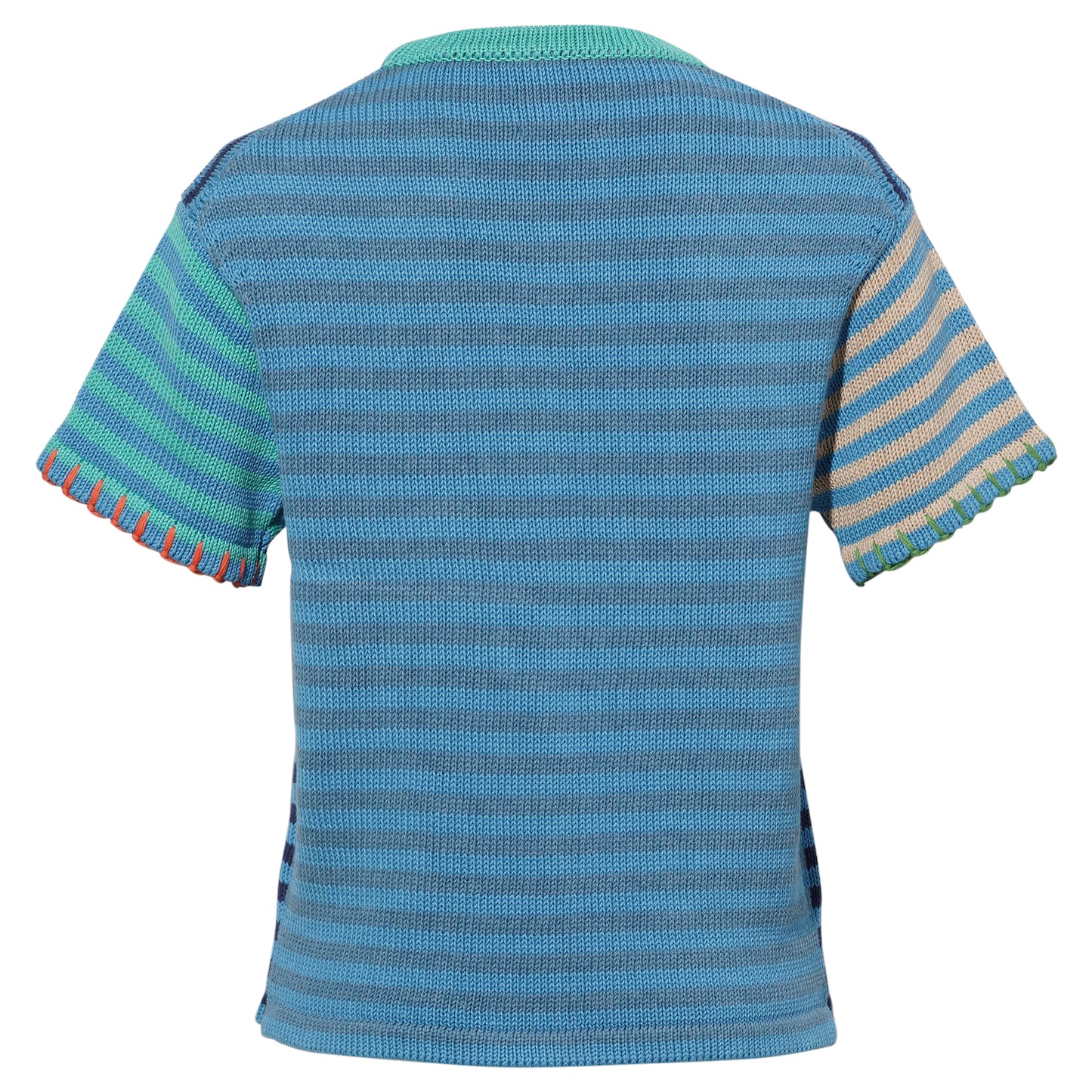 COTTON STRIPE TEE / BLUE MULTI