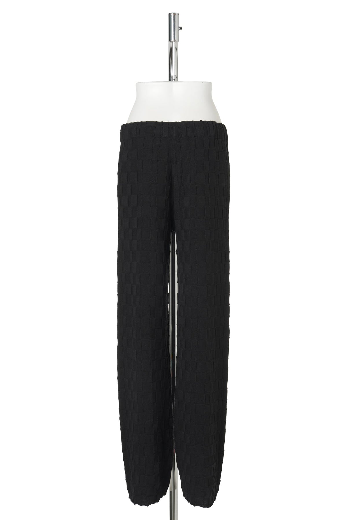 FLORAL CHECK EASY PANT / BLACK