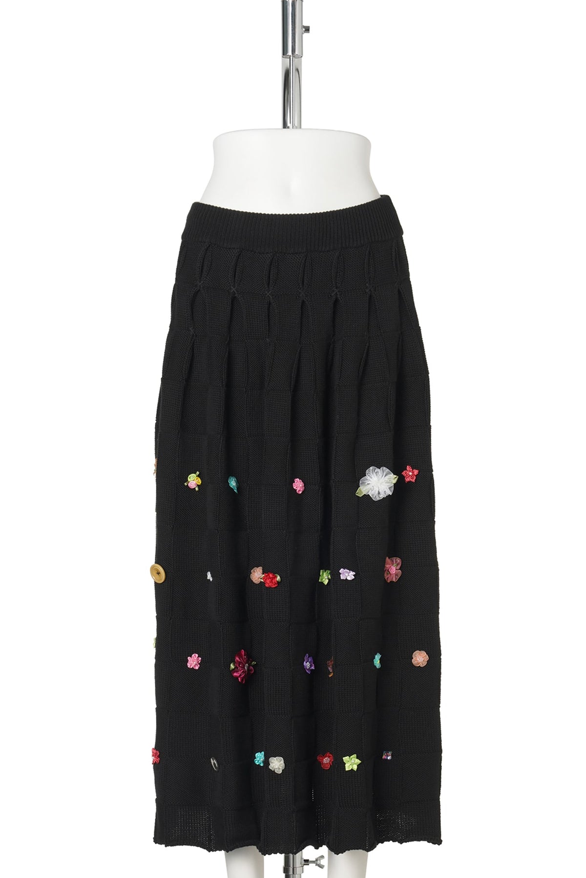 FIREWORKS PLEATED MAXI SKIRT / BLACK