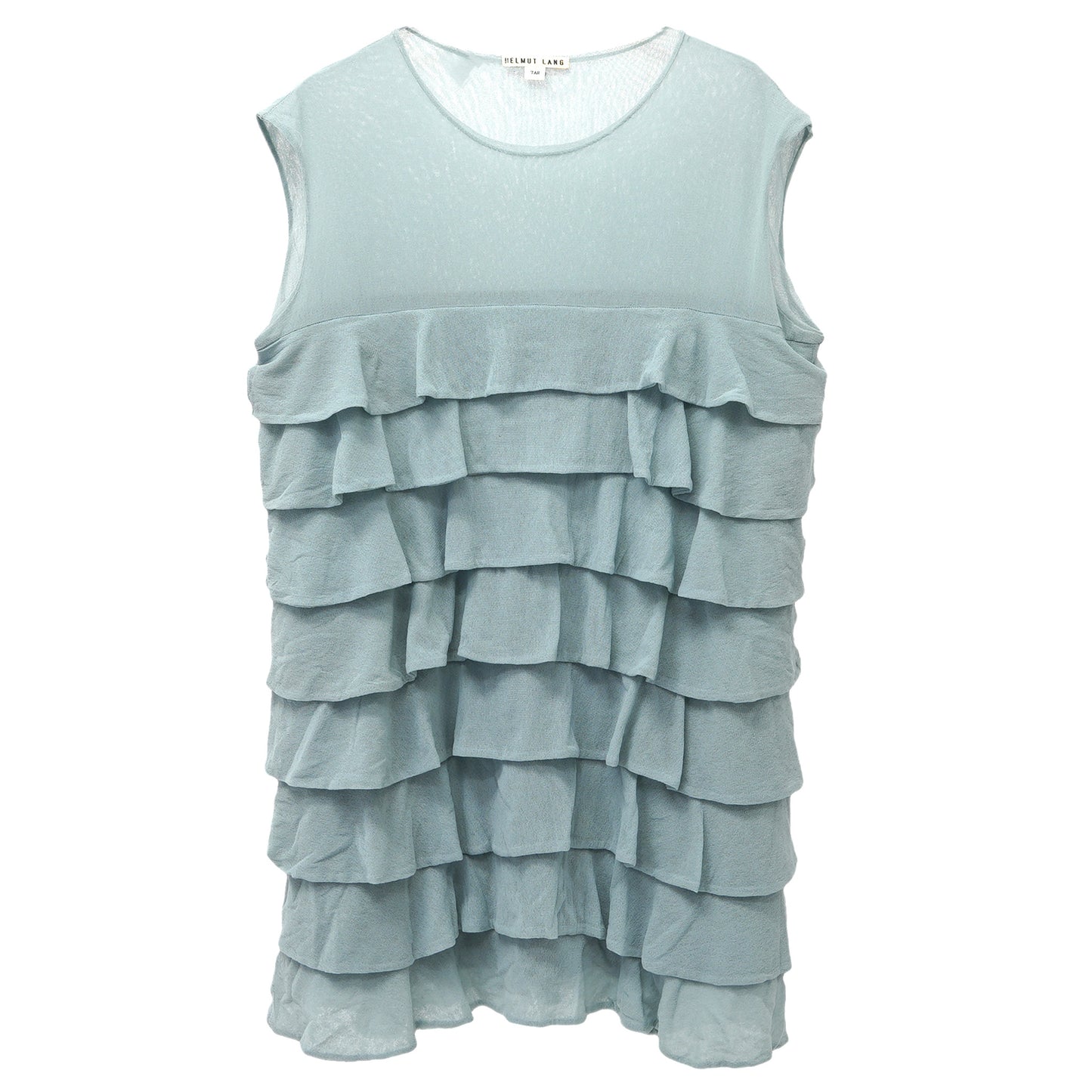 FRILL SLEEVELESS TOP / LIGHT BLUE