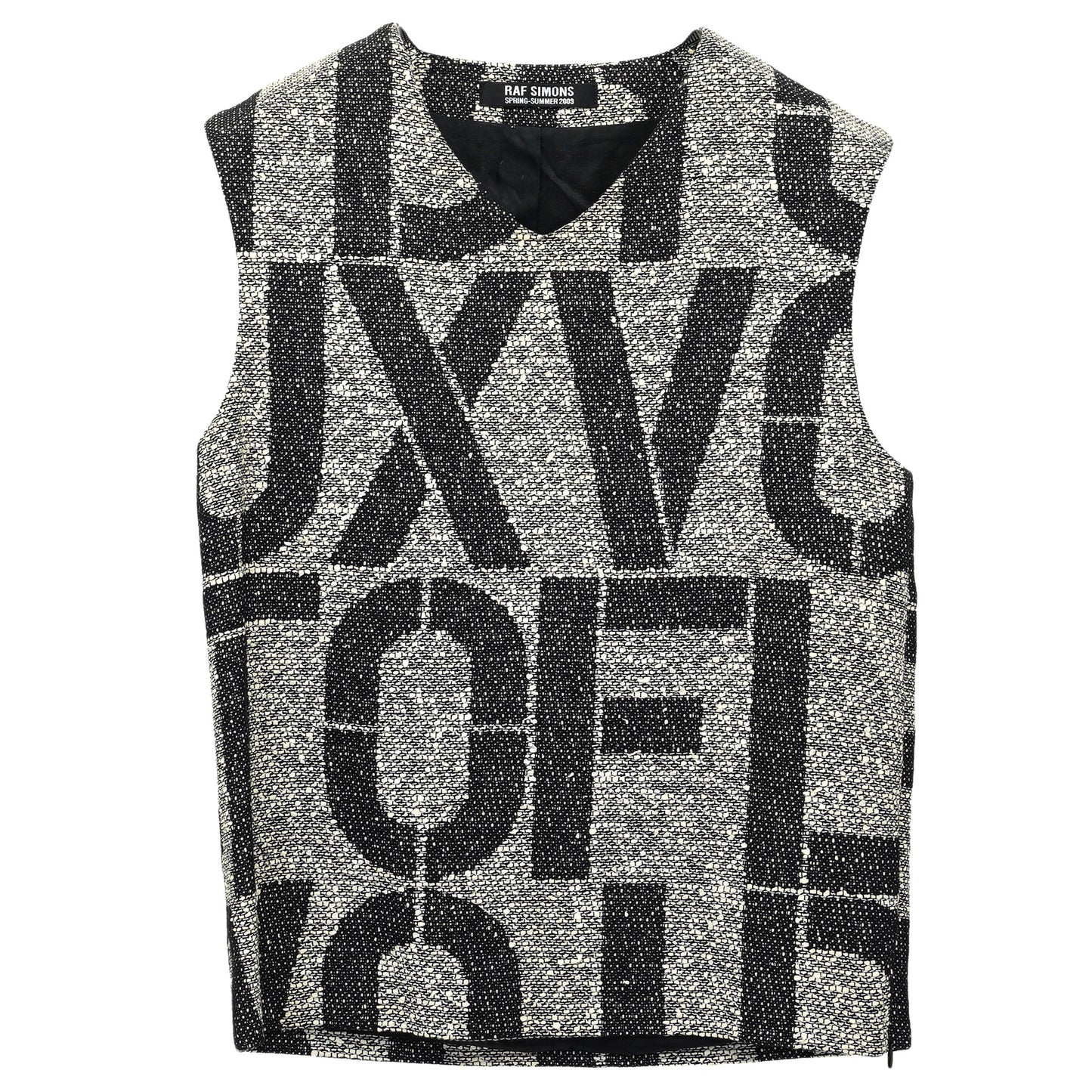 CHRISTOPHER WOOL VEST / BLACK&WHITE