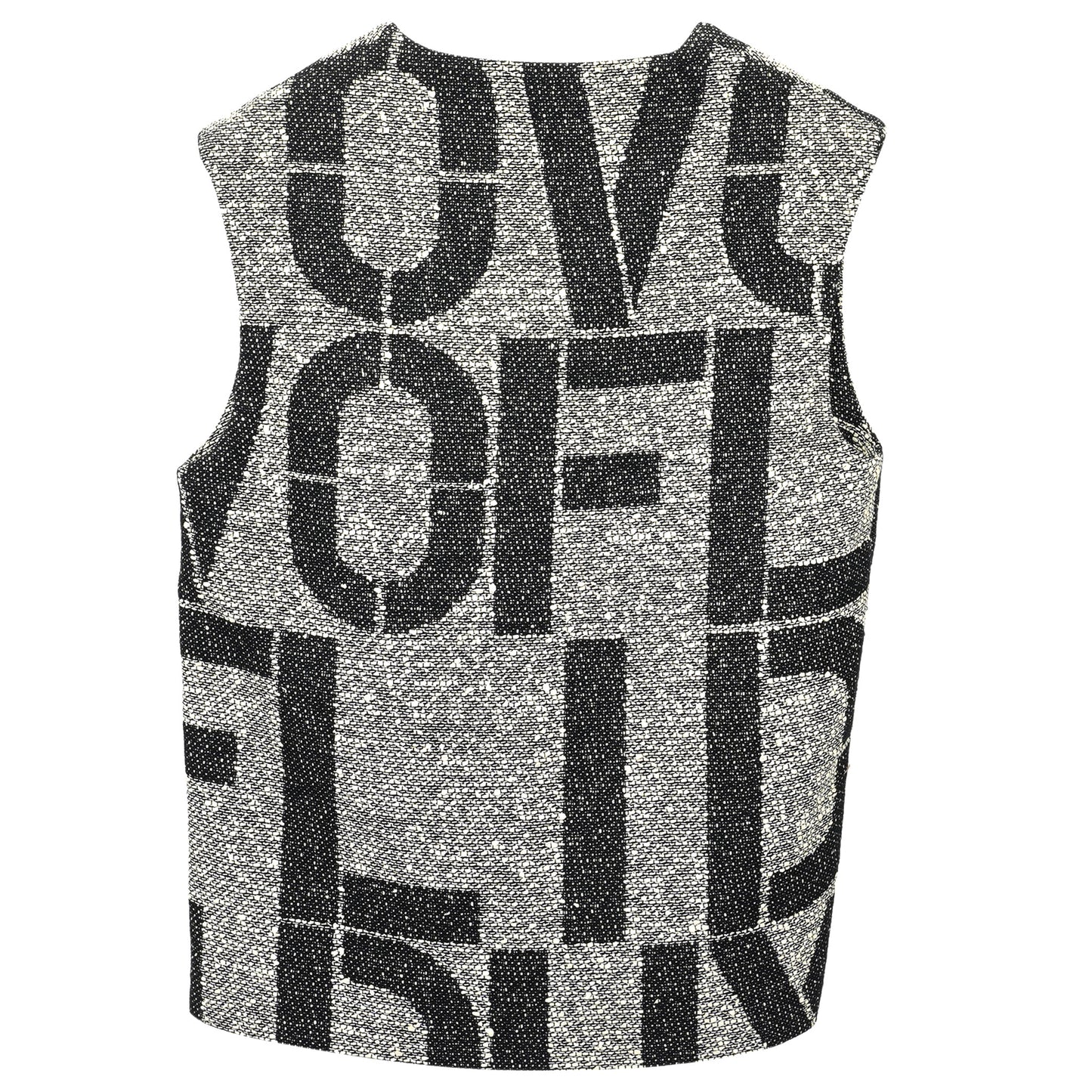 CHRISTOPHER WOOL VEST / BLACK&WHITE