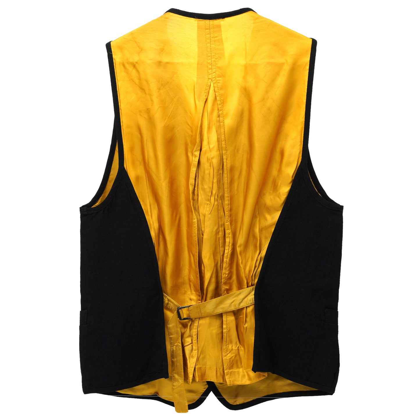 MULTI BUTTON VEST / BLACK&YELLOW