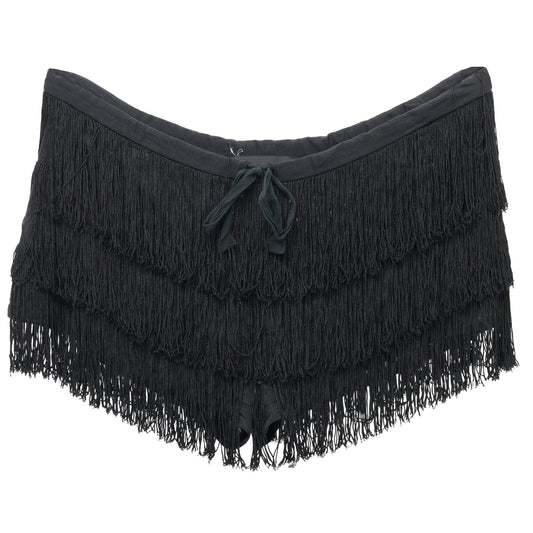 FRINGE SHORTS / BLACK