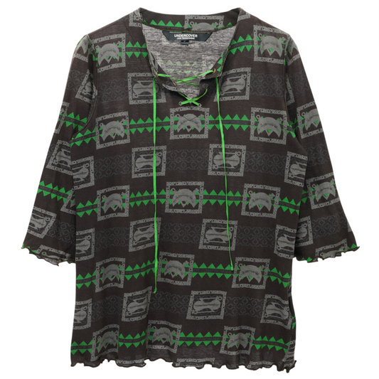 PRINT TOP / BROWN