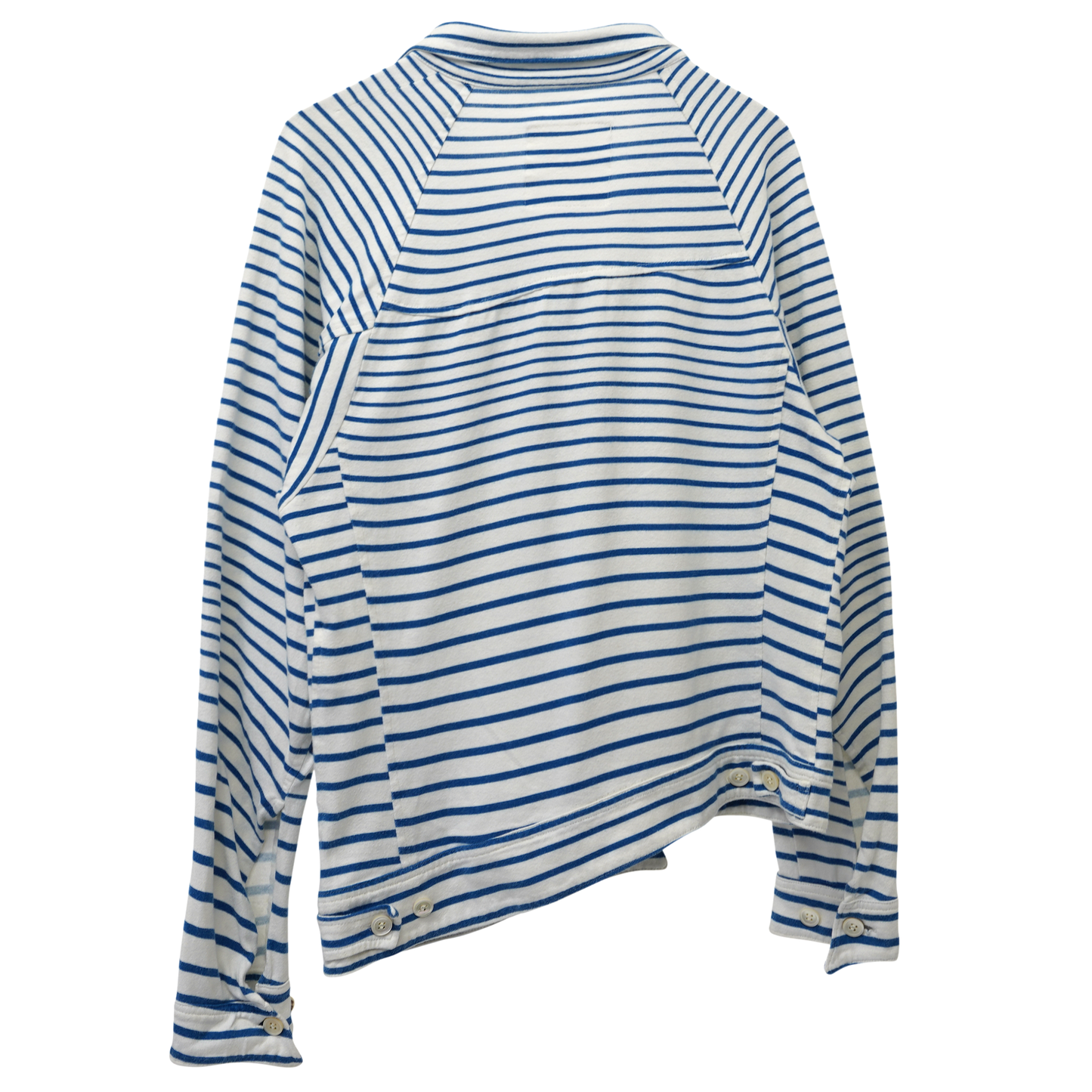 ASYMMETRY STRIPE BLOUSON / WHITE&BLUE