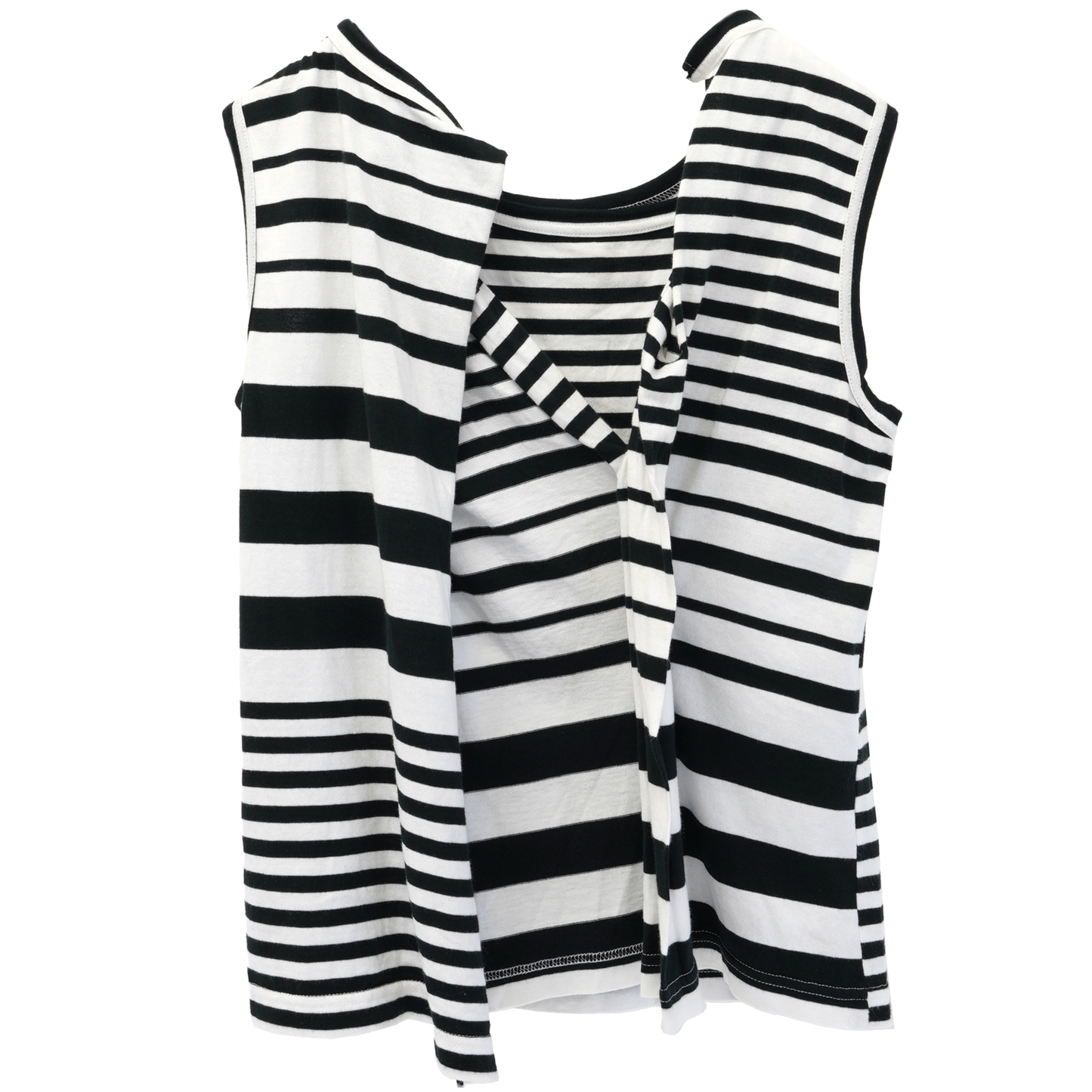 STRIPE SLEEVELESS TOP / BLACK&WHITE