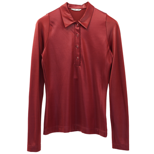 LONG SLEEVE POLO SHIRT / RED