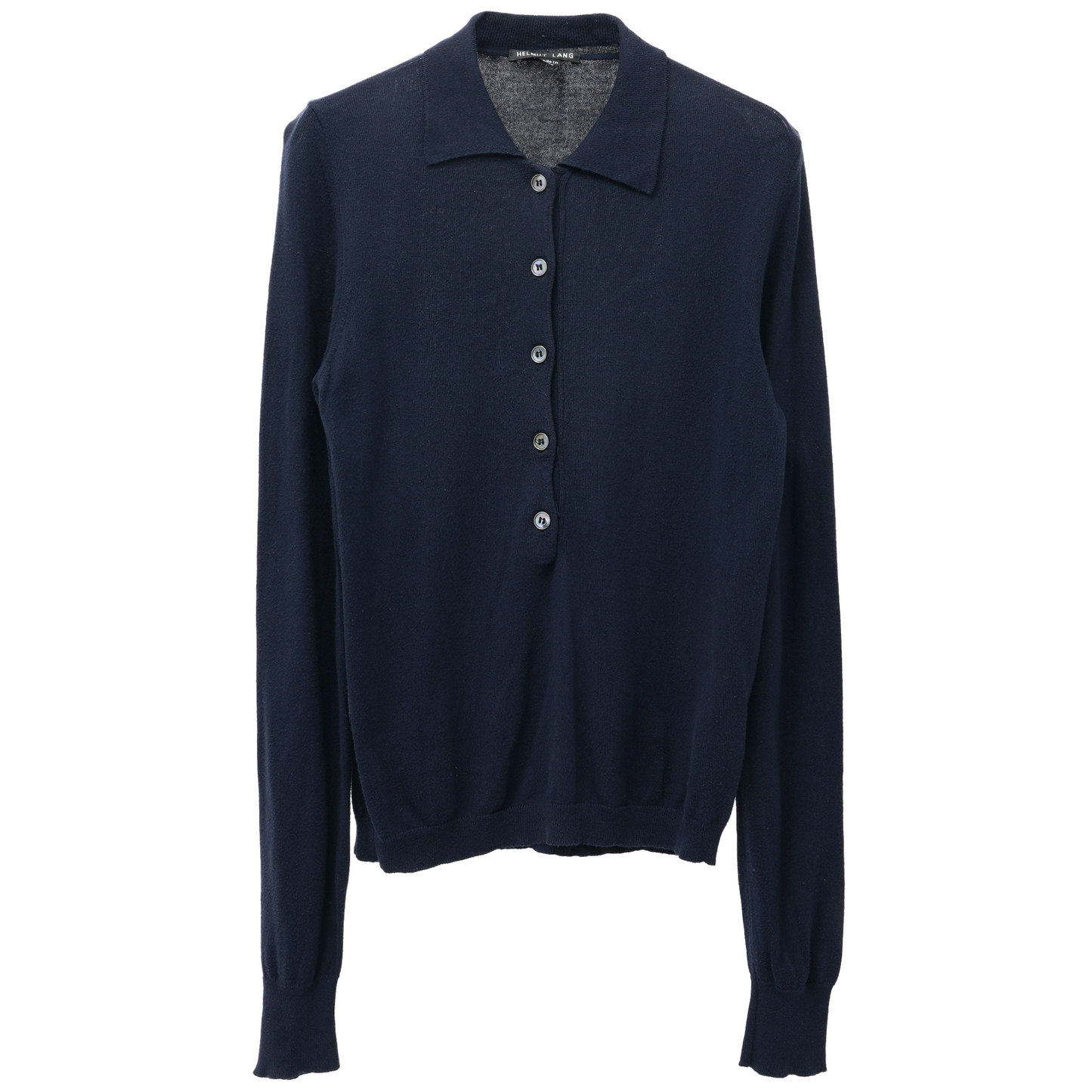 BUTTON UP SWEATER / NAVY