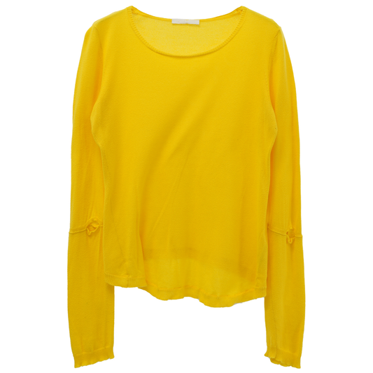 SLIT SLEEVE SWEATER / YELLOW