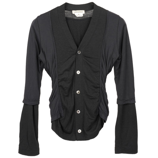 LAYERED CARDIGAN / BLACK