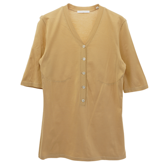HALF SLEEVE CARDIGAN TOP / BEIGE