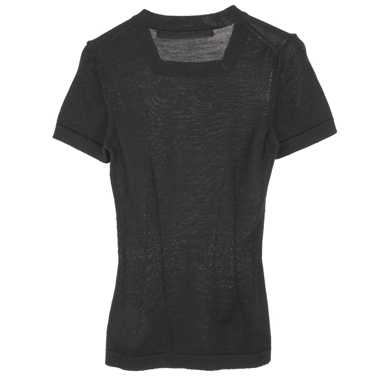 SHORT SLEEVE SWEATER / BLACK