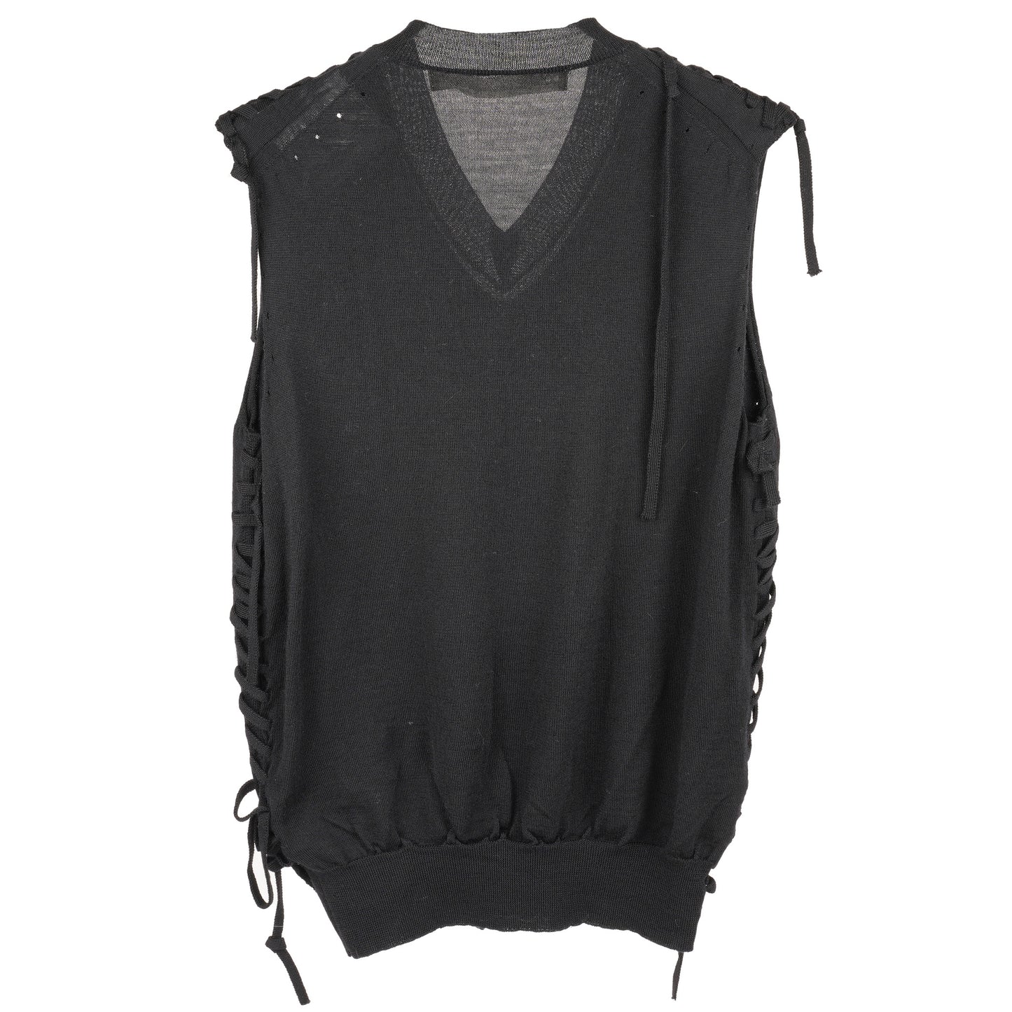 SLEEVELESS SWEATER / BLACK