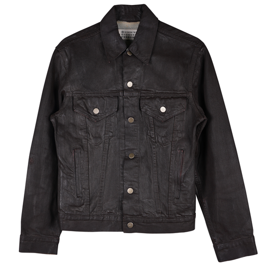 ARTISANAL PAINT DENIM JACKET / BLACK