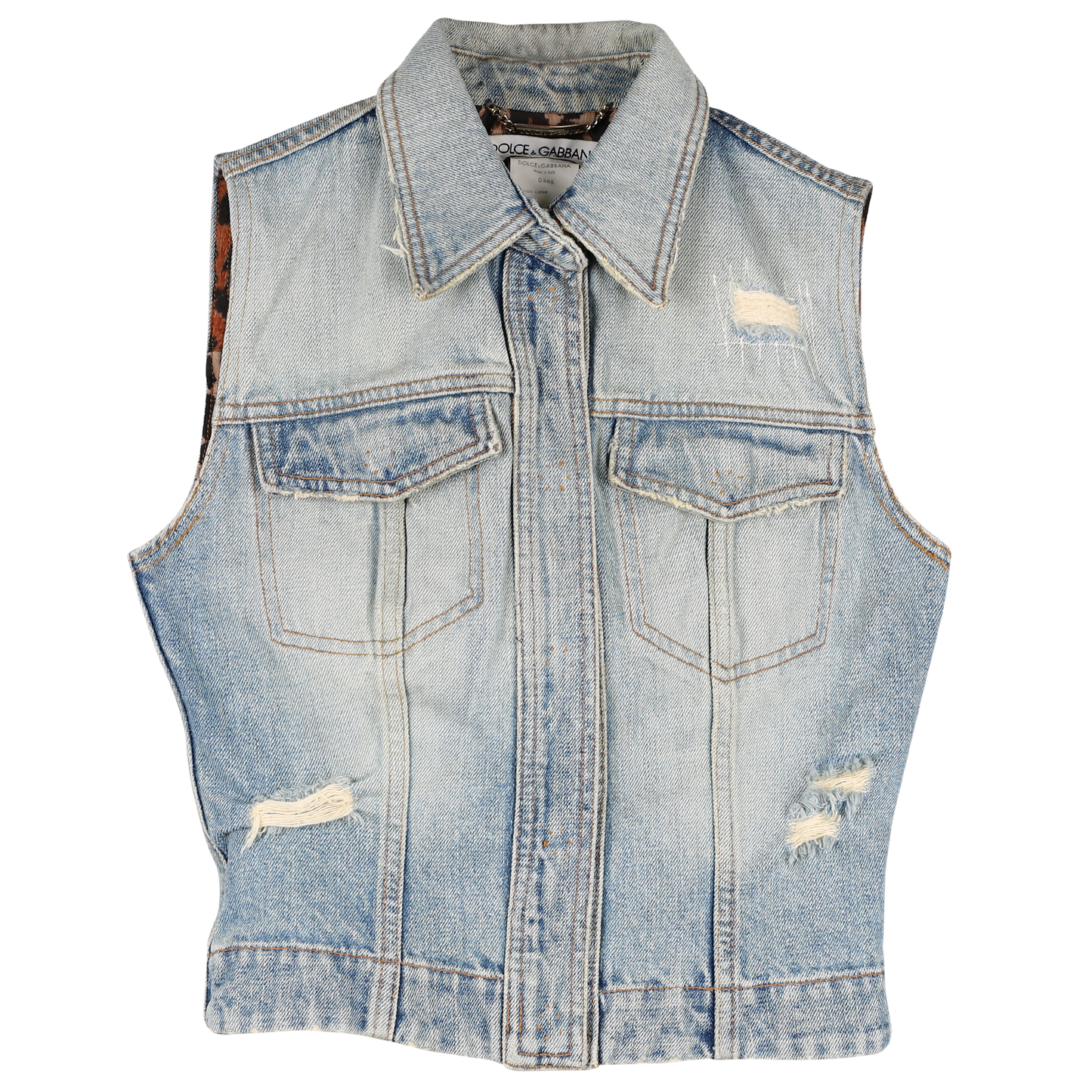 SLEEVELESS DENIM JACKET / LIGHT INDIGO