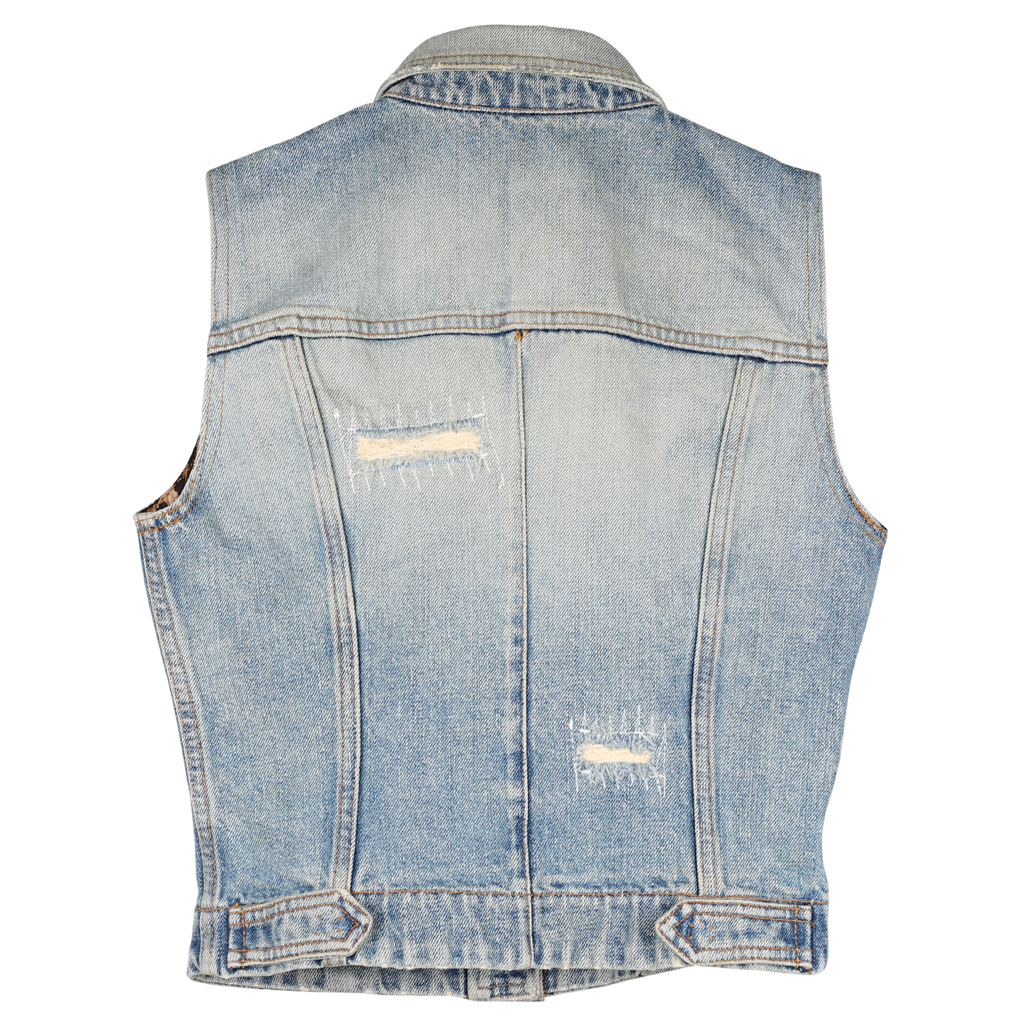 SLEEVELESS DENIM JACKET / LIGHT INDIGO