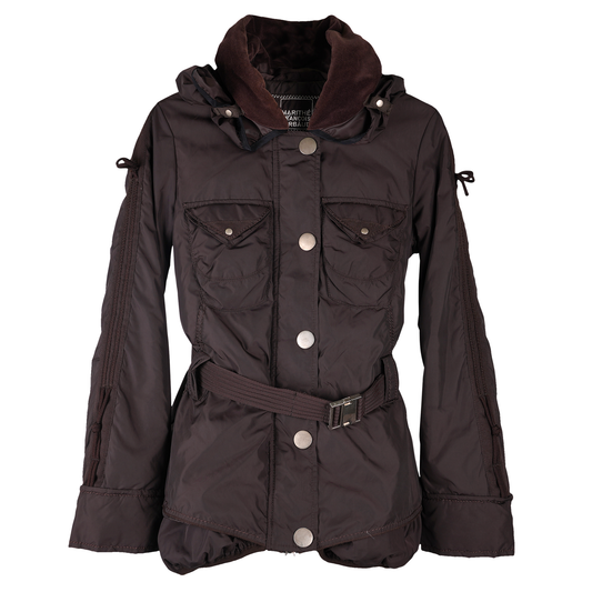 BELTED SHORT COAT / BROWN