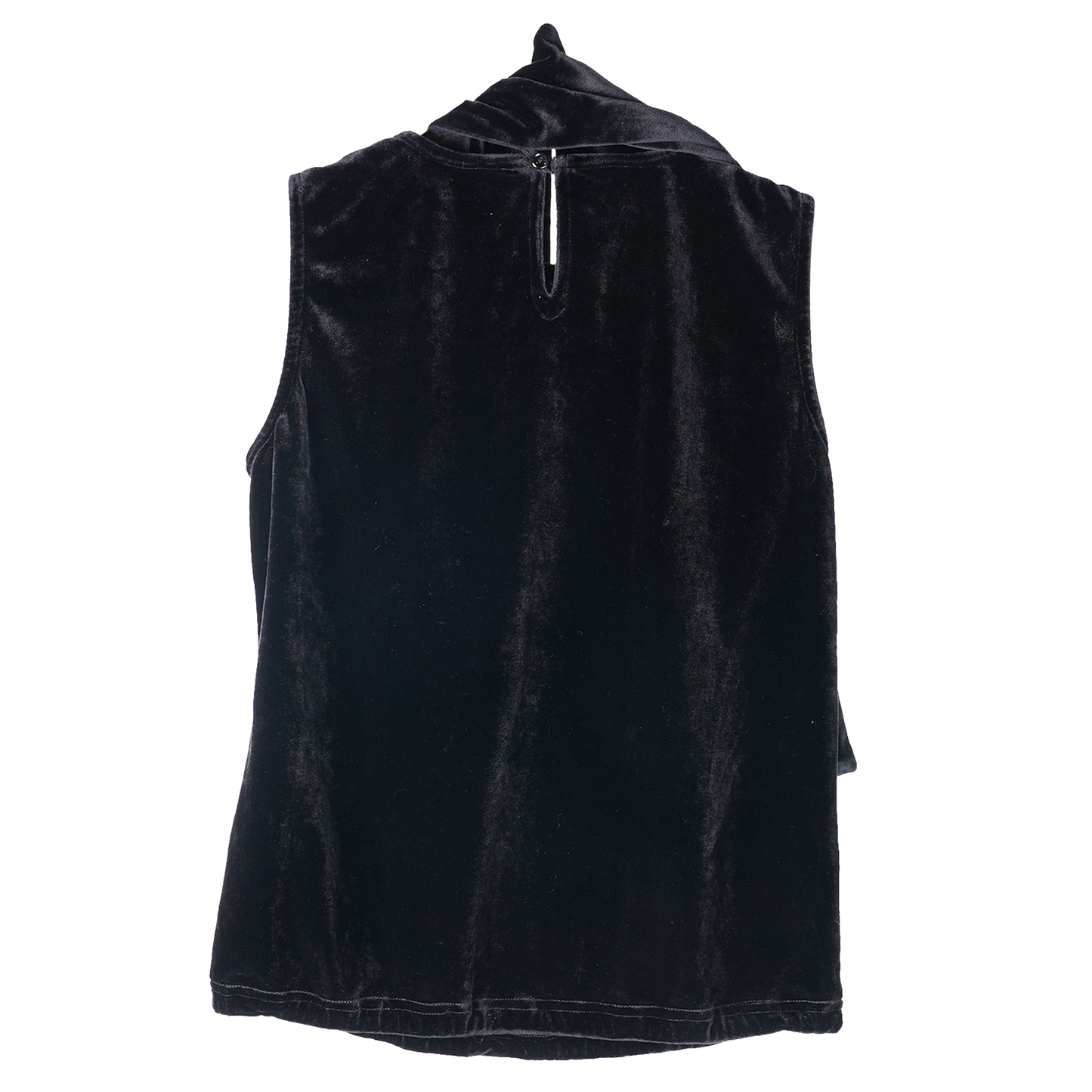 VELVET SLEEVELESS TOP / BLACK