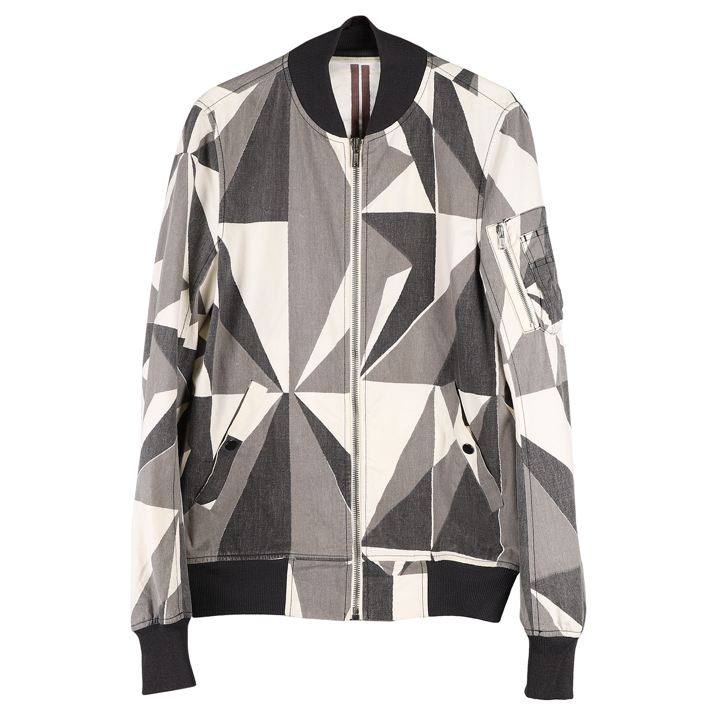 GEOMETRIC GRAPHIC BOMBER JACKET / MULTI