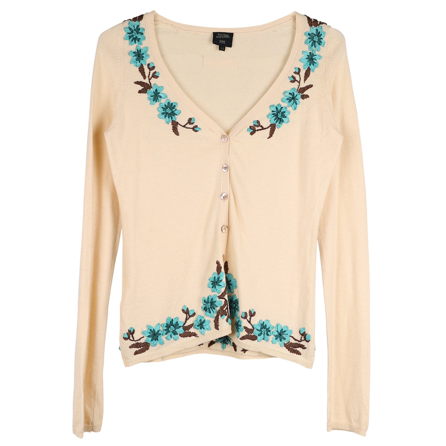 EMBROIDERY CARDIGAN / CREME