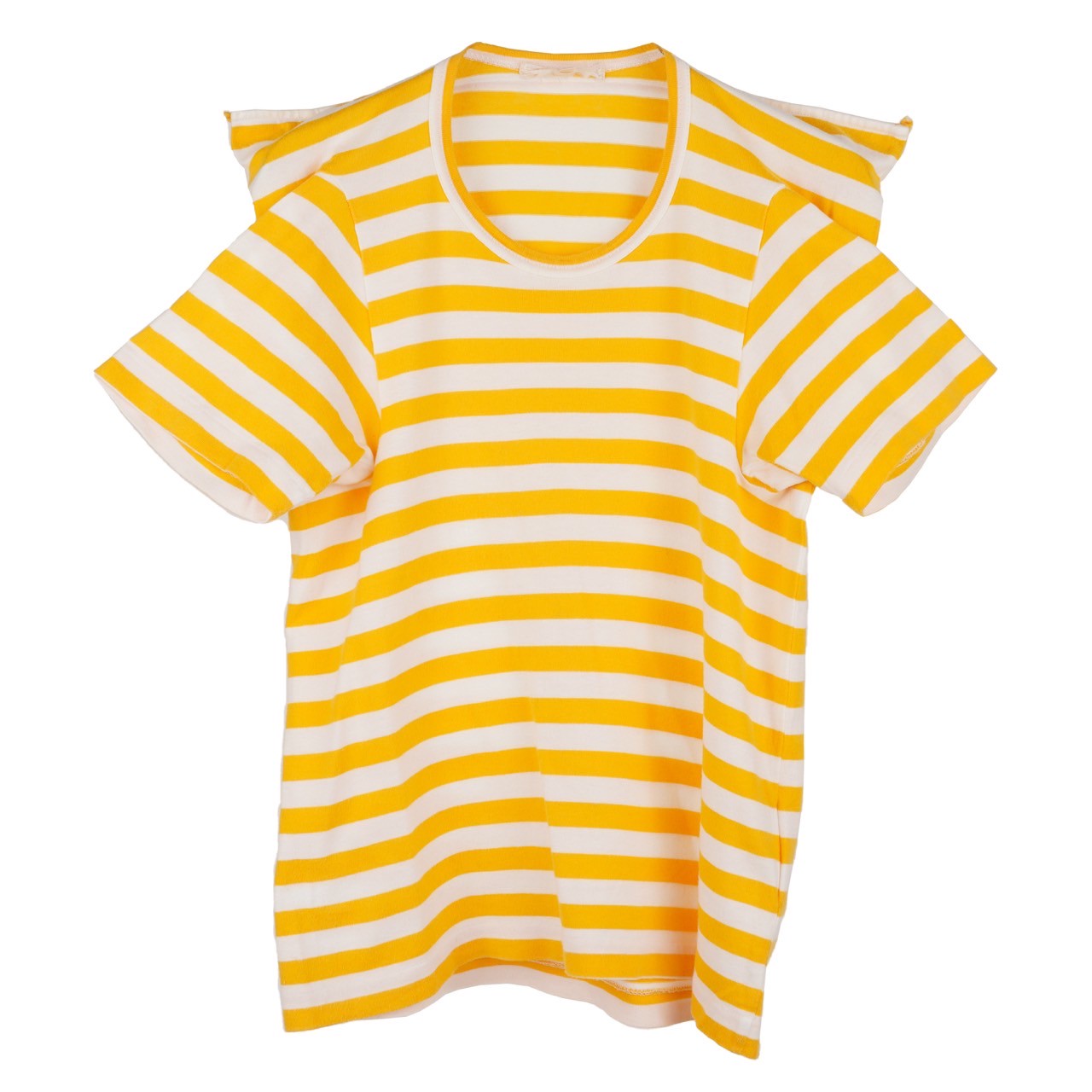 STRIPE T-SHIRT / YELLOW&WHITE