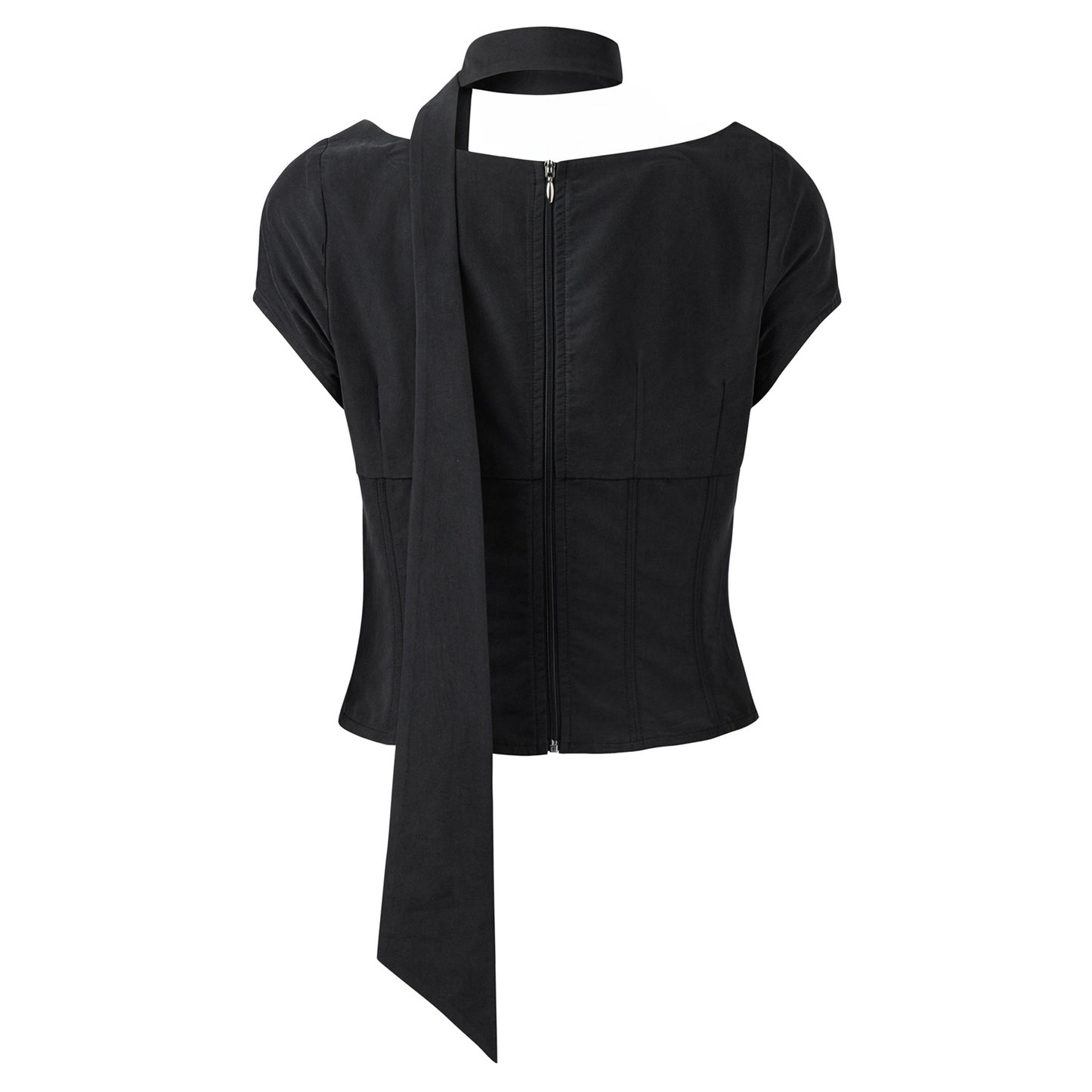 ANGEL WING SCARF TOP / BLACK