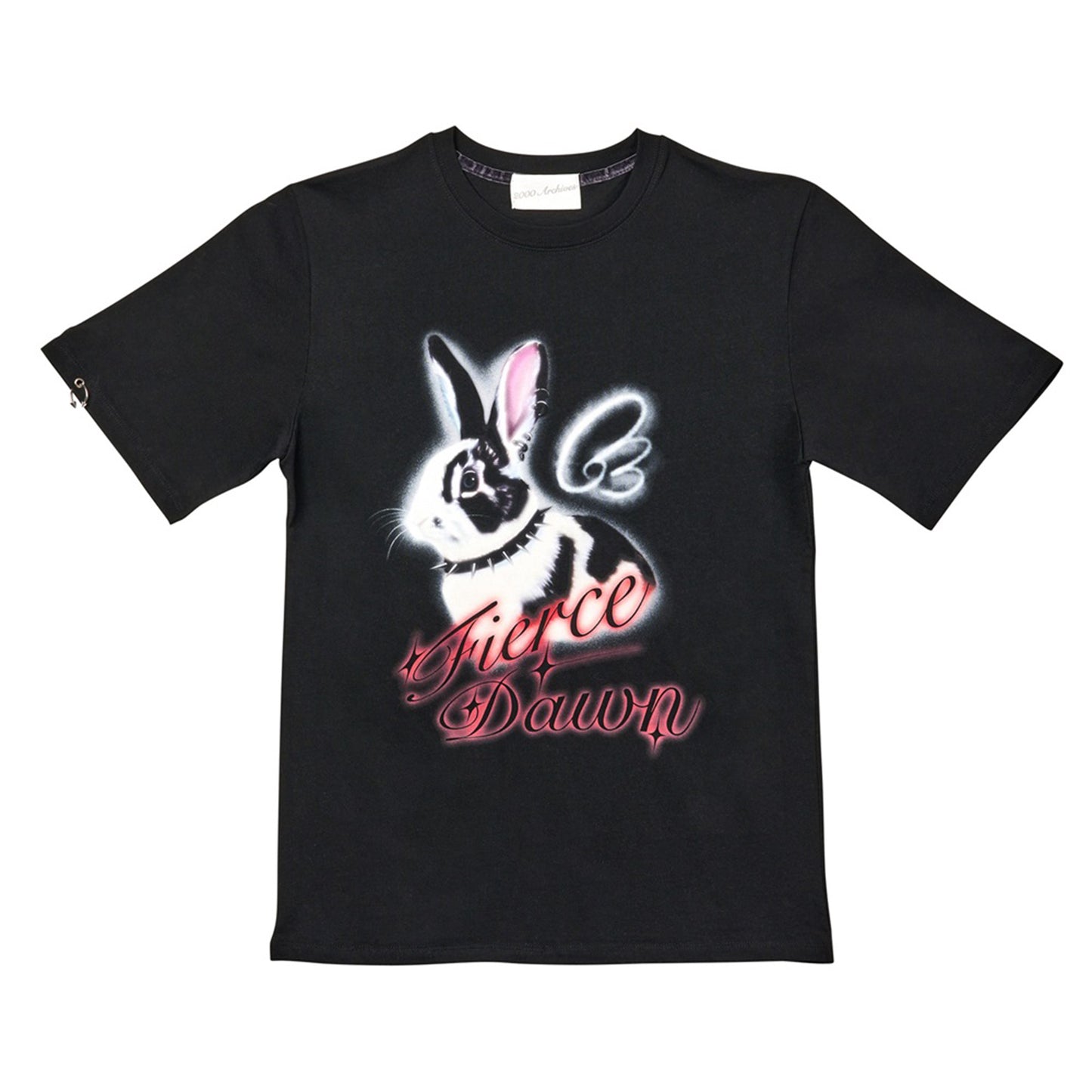 PIERCED BUNNY T SHIRTS / BLACK