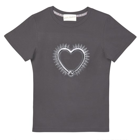 SPIKE HEART T SHIRTS / BLACK