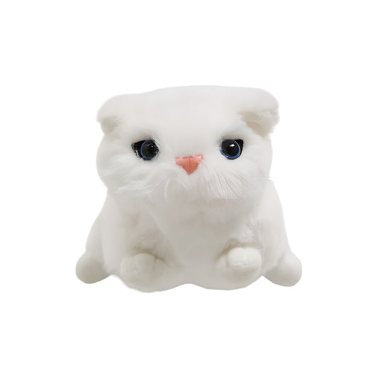 CHUBBY CAT KEYRING / SNOW