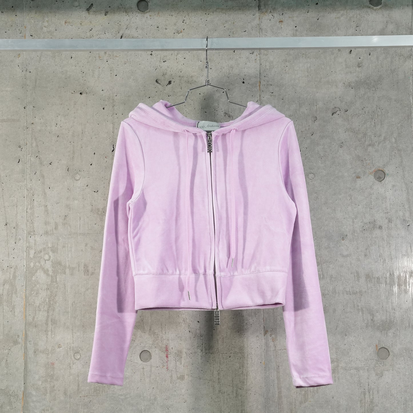 VELOUR TRACK HOODIE ZIP UP / LAVENDER