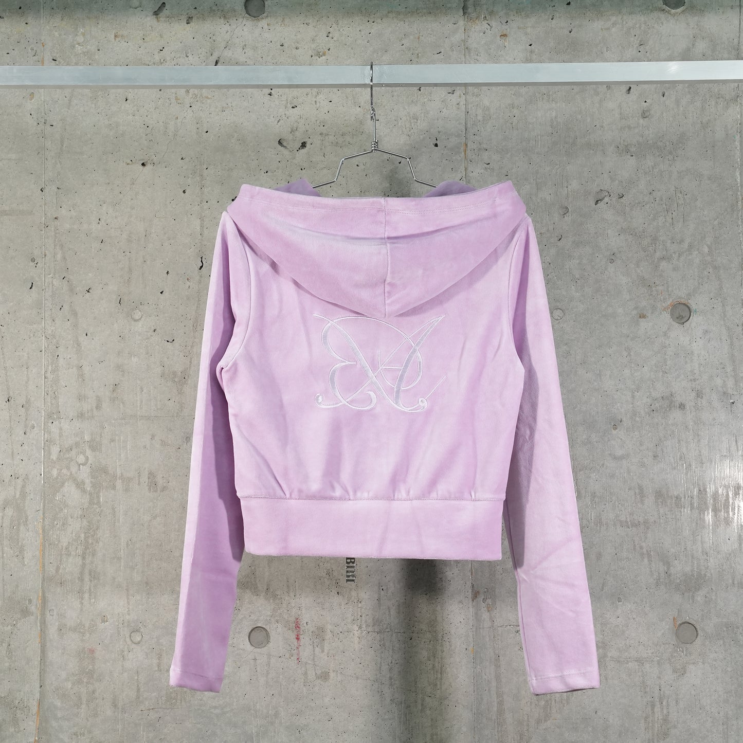 VELOUR TRACK HOODIE ZIP UP / LAVENDER