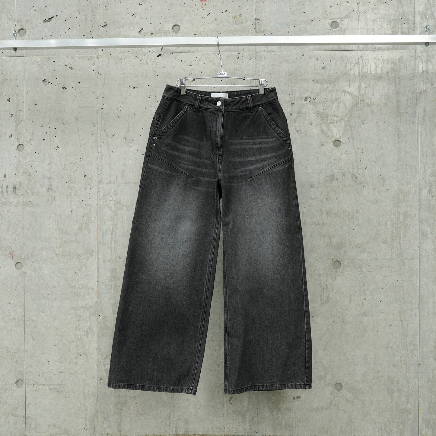 MEGAN WIDE DENIM / VINTAGE BLACK