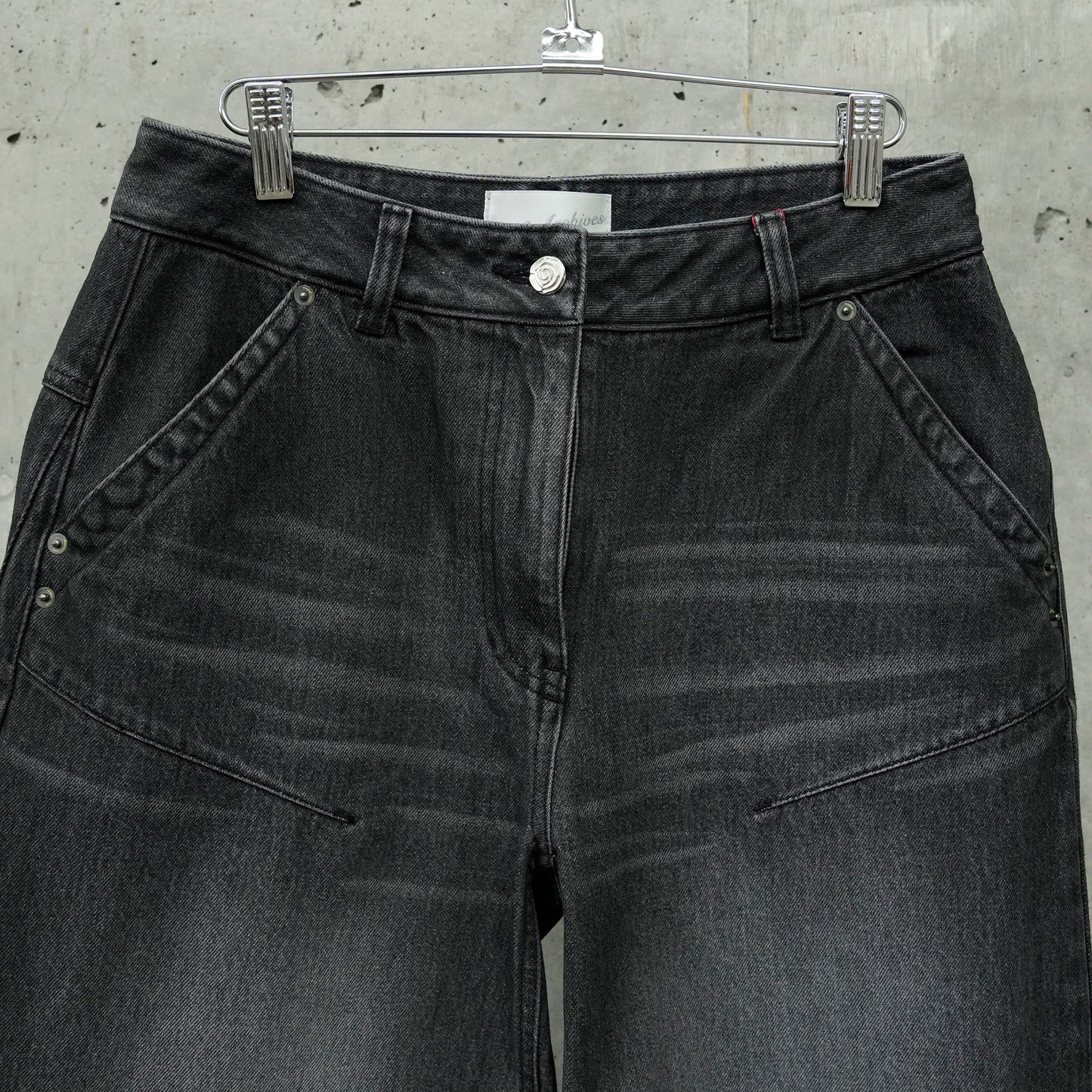 MEGAN WIDE DENIM / VINTAGE BLACK