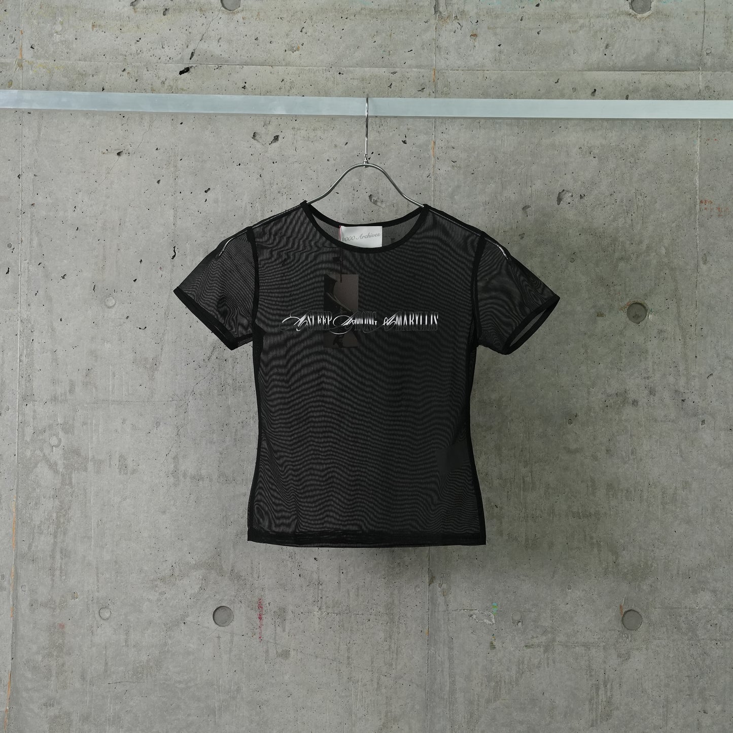 AMARLILYS SEE-THROUGH T-SHIRT / BLACK