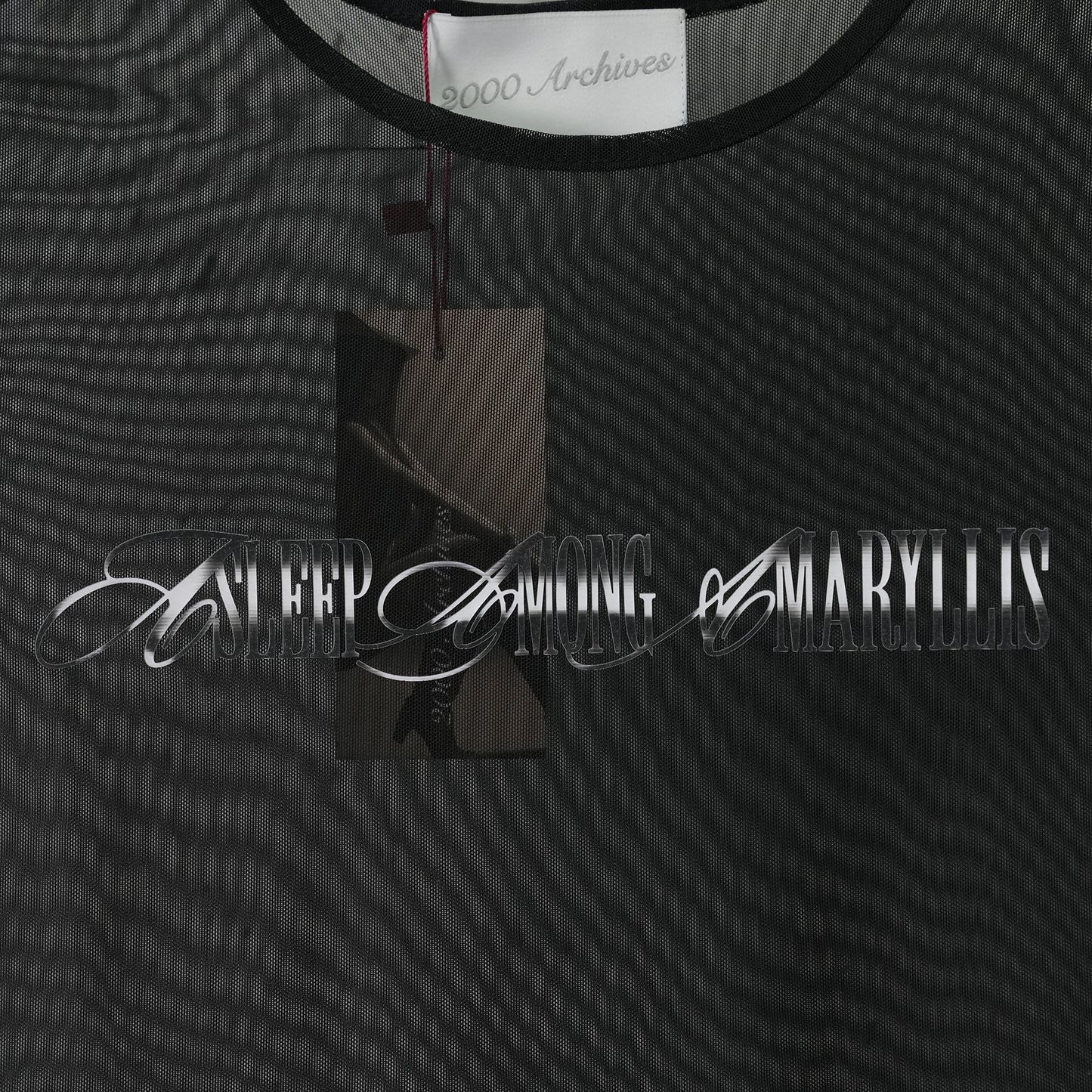 AMARLILYS SEE-THROUGH T-SHIRT / BLACK