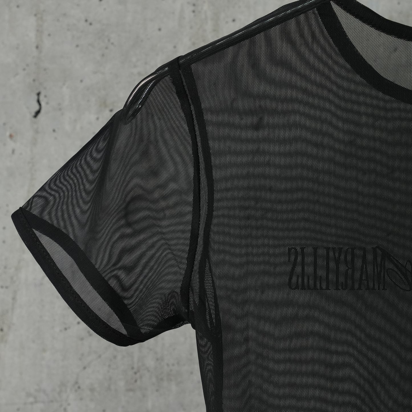 AMARLILYS SEE-THROUGH T-SHIRT / BLACK