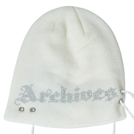 ARCHIVES STRAPPY STUD BEANIE / IVORY