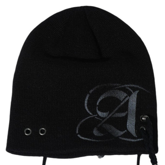 A SPRAYED STUD BEANIE / BLACK