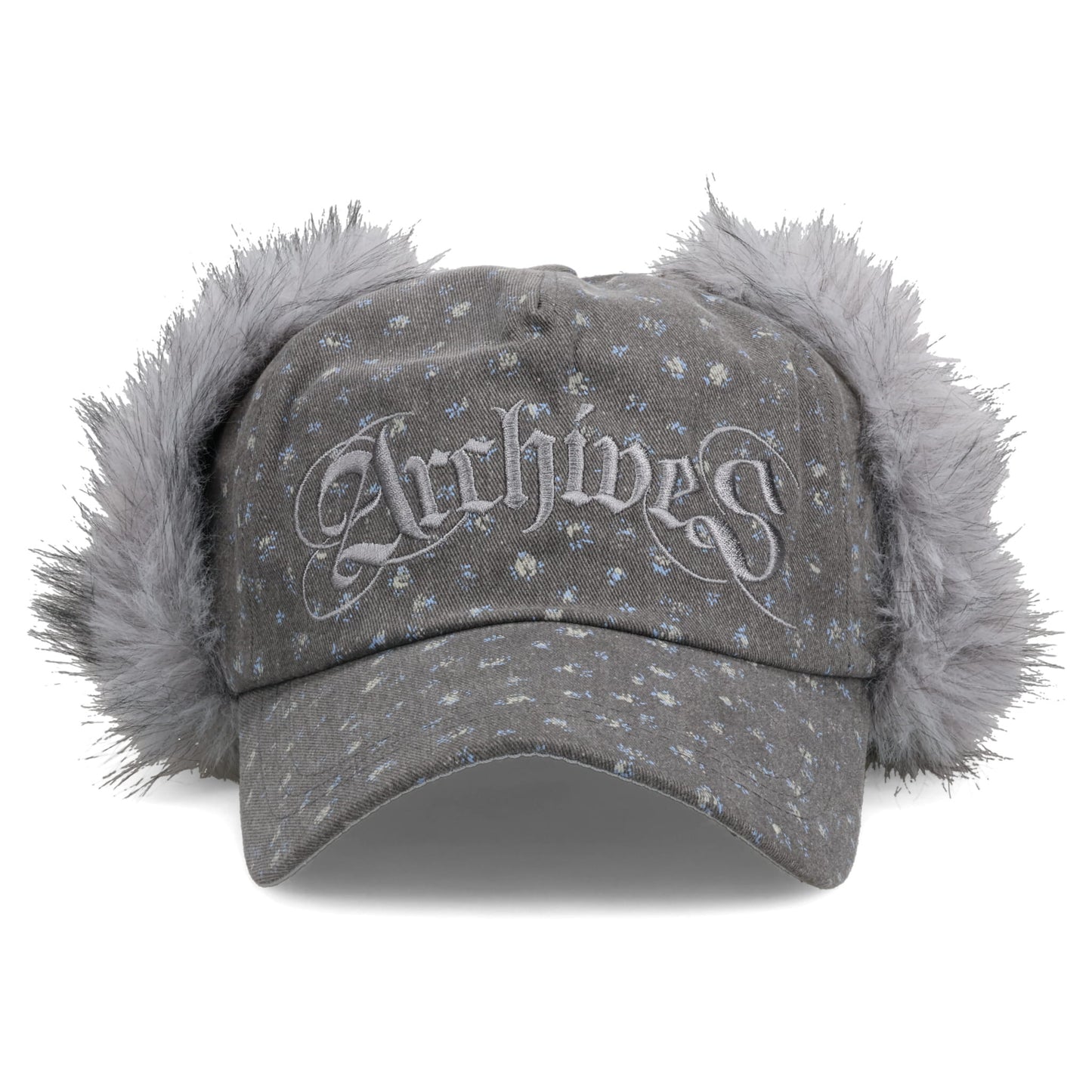 ARCHIVES DAISY FUR EARFLAP CAP / GREY